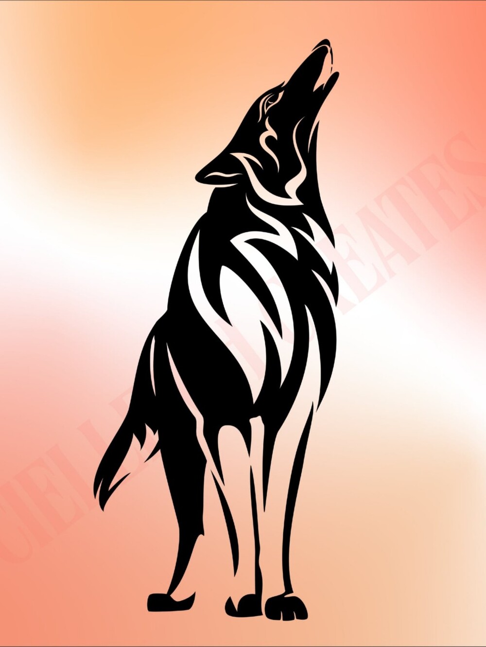 *2 for $20* Howling Wolf Vinyl Decal decal sticker Handcrafted